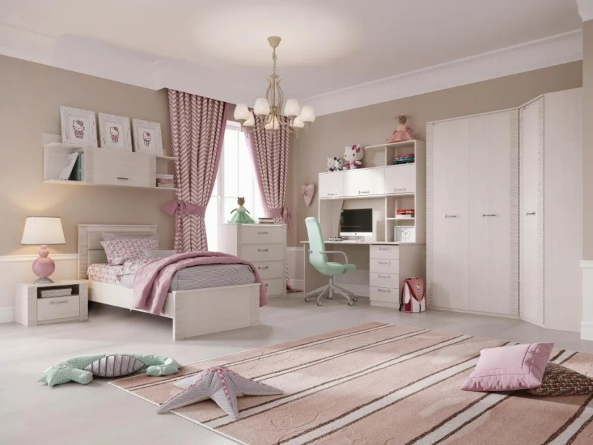 Кровать односпальная Элана, 90*200, бодега белая