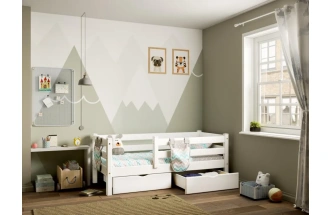 Детская кровать Соня, 70*160, с бортиками, белый