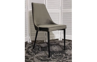 Стул Nepal-P, мягкий, графит #14, велюр, черный каркас