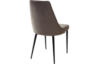 Стул Nepal-P, мягкий, графит #14, велюр, черный каркас