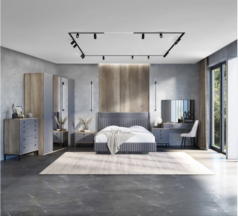 Комод Пласидо, дуб каньон монумент / софт серый дым