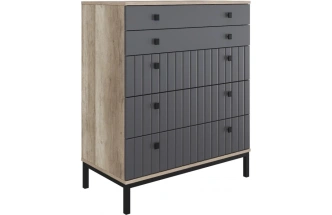 Комод Пласидо, дуб каньон монумент / софт серый дым