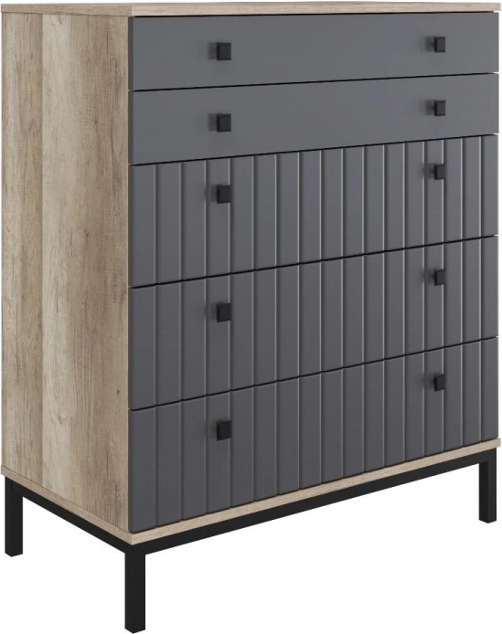 Комод Пласидо, дуб каньон монумент / софт серый дым