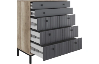 Комод Пласидо, дуб каньон монумент / софт серый дым