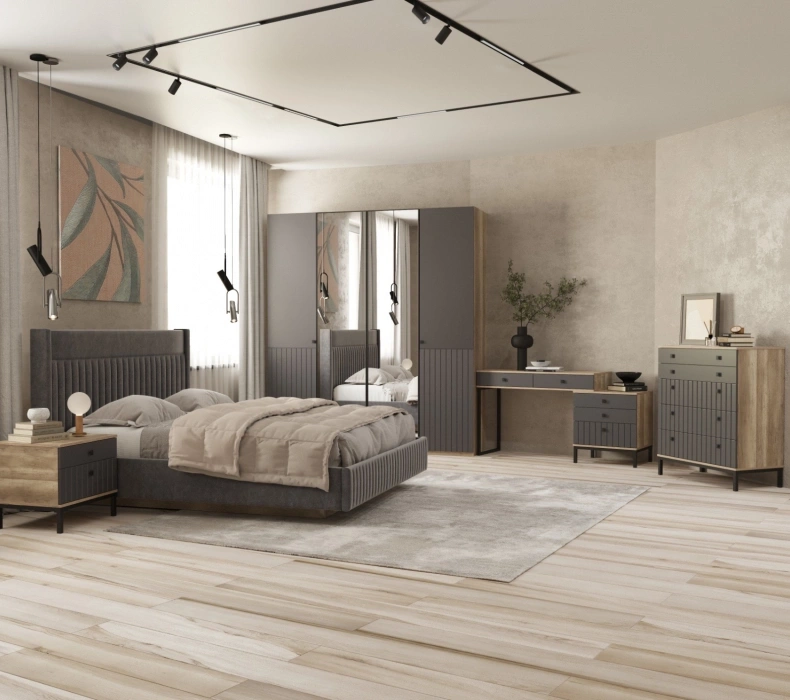 Комод Пласидо, дуб каньон монумент / софт серый дым