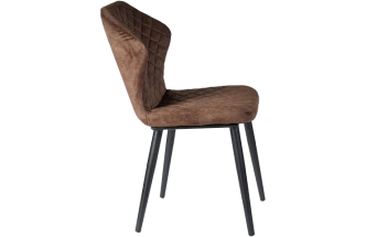 Стул Вилла, мягкий, милано 05, велюр, каркас черный