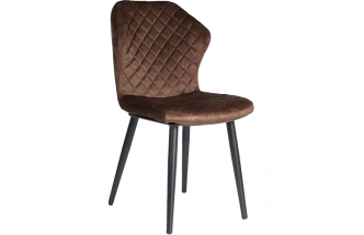 Стул Вилла, мягкий, милано 05, велюр, каркас черный