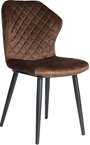 Стул Вилла, мягкий, милано 05, велюр, каркас черный