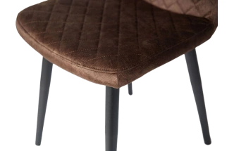 Стул Вилла, мягкий, милано 05, велюр, каркас черный