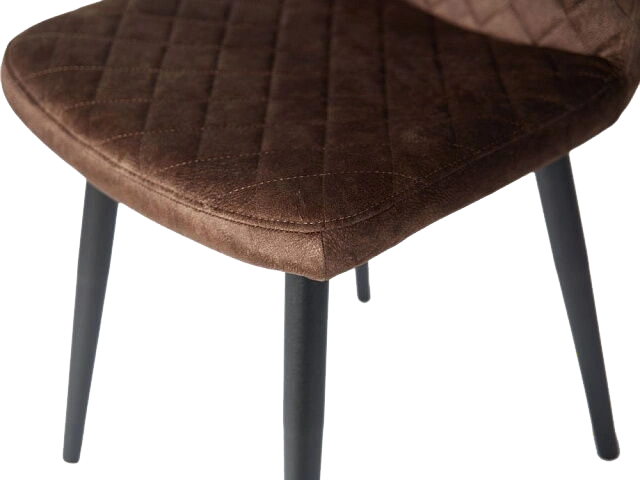 Стул Вилла, мягкий, милано 05, велюр, каркас черный