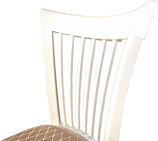 Стул Тулон, деревянный с мягким сиденьем, призма 37-1 жаккард, каркас эмаль белая