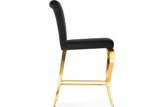 Полубарный стул Joan, черный / золотой