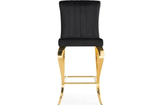 Полубарный стул Joan, черный / золотой