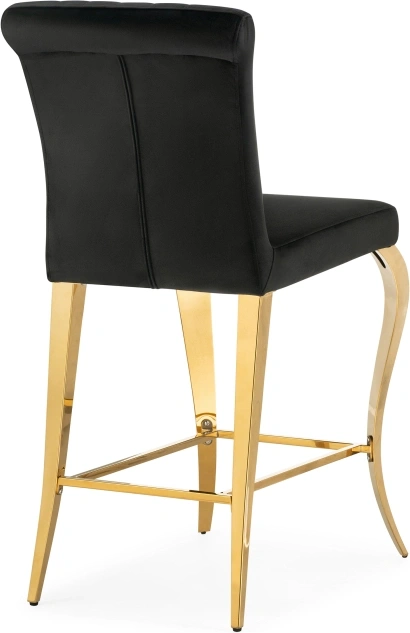 Полубарный стул Joan, черный / золотой