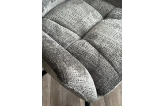 Стул Eilat, поворотный, Cremona-95 серый, ткань, черный каркас