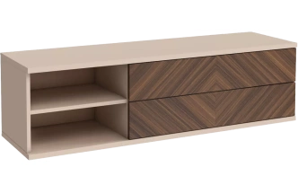 Тумба навесная Хармони, 2 ящика, Бежевый / Древесный