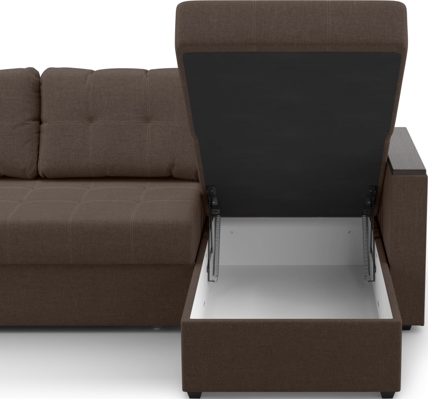 Диван угловой Атланта, модель 110, Savana Chocolate (коричневый) / венге