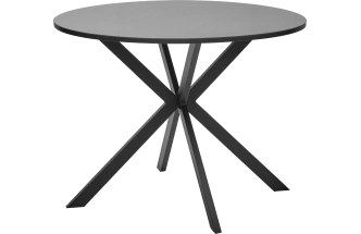 Кухонный стол Вега D100, Черный, стекло, черный каркас