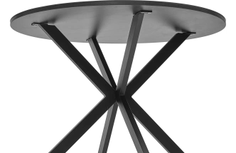 Кухонный стол Вега D100, Черный, стекло, черный каркас