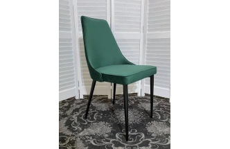 Стул Nepal-P, мягкий, зеленый #19, велюр, черный каркас