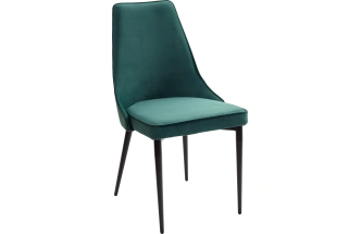Стул Nepal-P, мягкий, зеленый #19, велюр, черный каркас