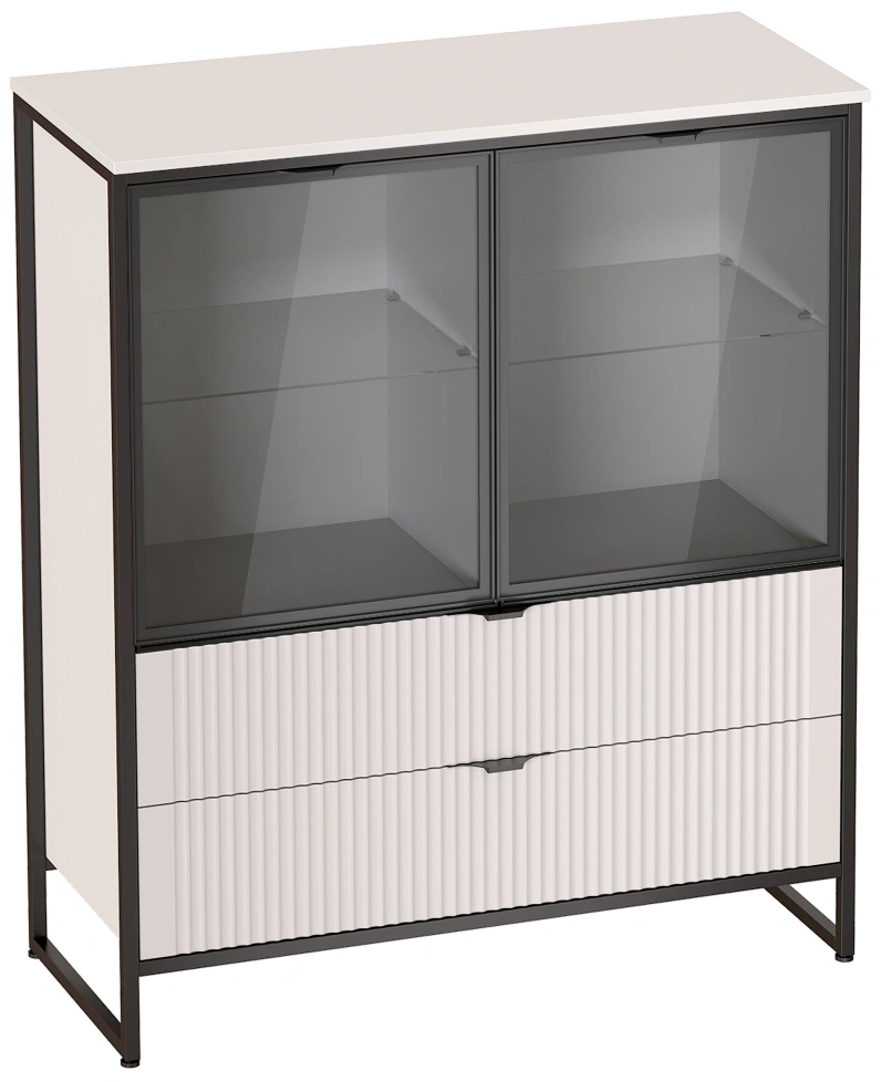 Тумба Нора, с полками и двумя ящиками, персидский жемчуг