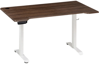 Стол компьютерный Маркос, 140, с механизмом подъема, орех кантри / белый