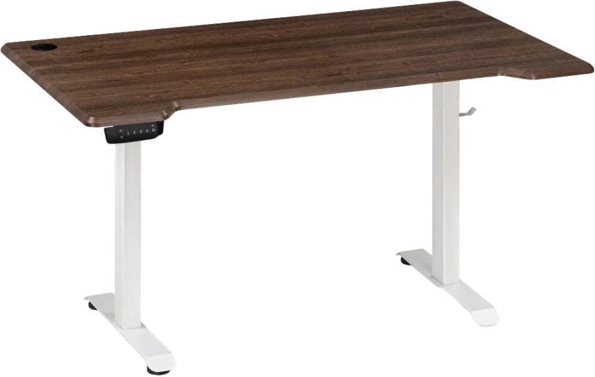 Стол компьютерный Маркос, 140, с механизмом подъема, орех кантри / белый