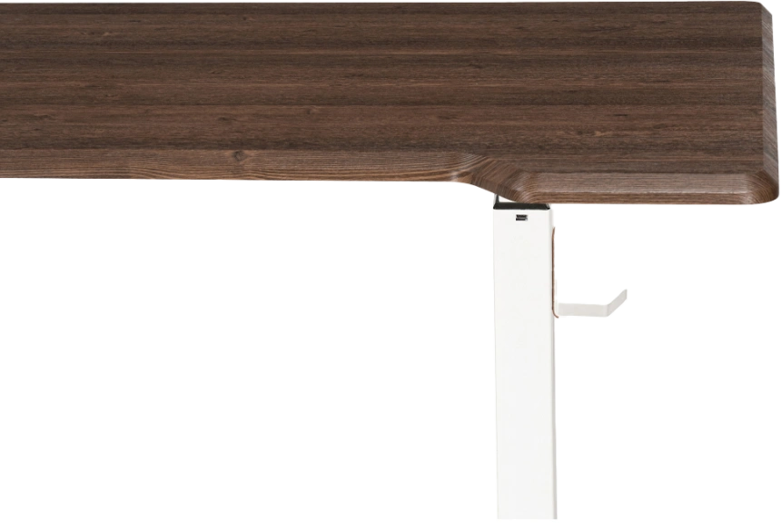 Стол компьютерный Маркос, 140, с механизмом подъема, орех кантри / белый