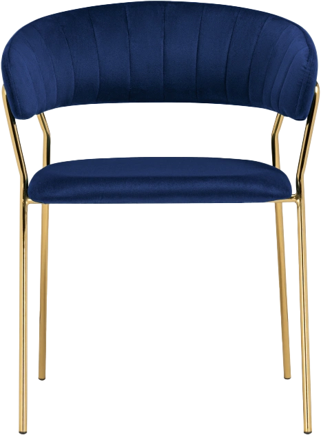 Стул Kamelia 1, dark blue / gold