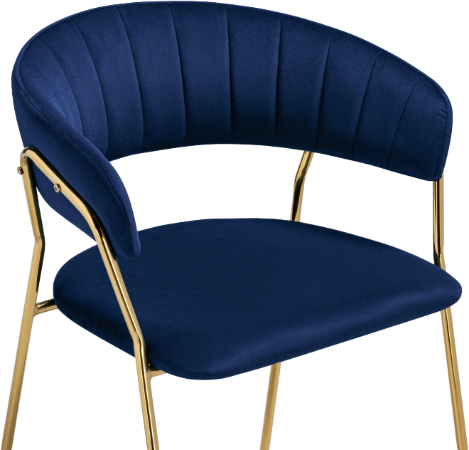 Стул Kamelia 1, dark blue / gold