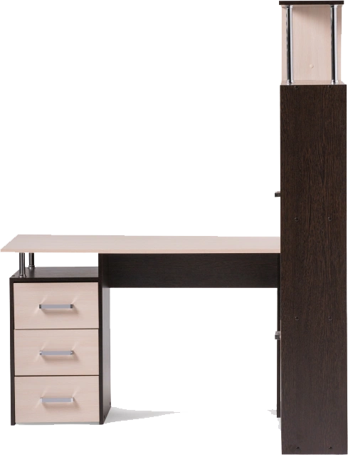 Стол компьютерный правый КС-15, венге / дуб молочный правый