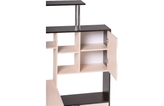 Стол компьютерный правый КС-15, венге / дуб молочный правый