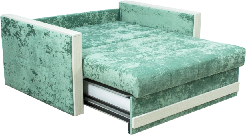 Диван прямой малый Адель 2, ткань Лаки 21, Рамух белый