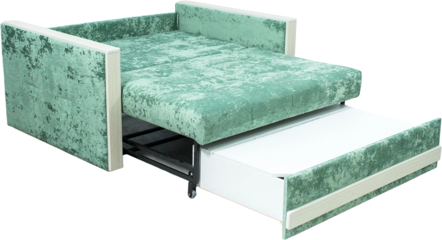 Диван прямой малый Адель 2, ткань Лаки 21, Рамух белый