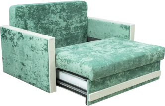 Диван прямой малый Адель 2, ткань Лаки 21, Рамух белый