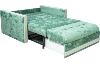 Диван прямой малый Адель 2, ткань Лаки 21, Рамух белый