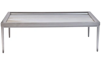 Журнальный стол Mirage, 76x142x46, МДФ, хром