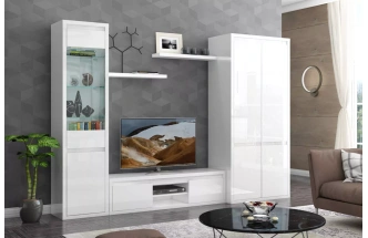 Тумба под ТВ Норден, с полками, Белый