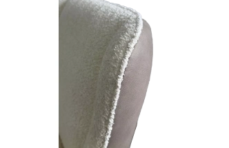 Стул Volcano, мягкий, белый Wales-101 ткань, светло-бежевый Maison 09 экокожа, черный каркас