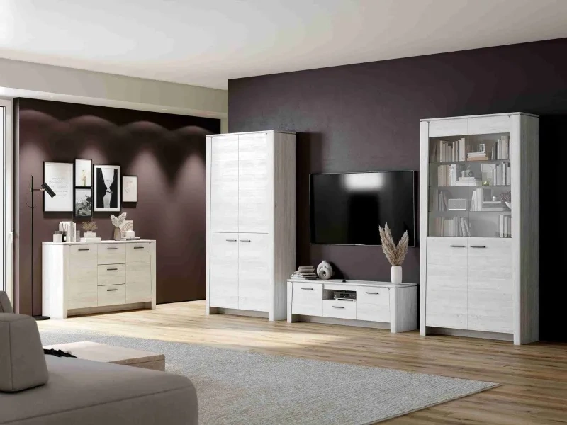 Шкаф двухдверный Мальта, 105x39.5x211, распашной с полками, дуб винтерберг