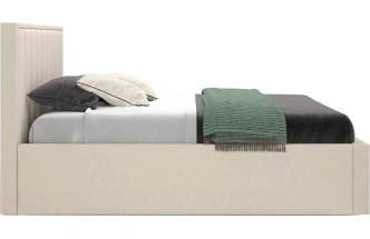 Кровать Женева 160, двуспальная, мягкая, мора бежевый