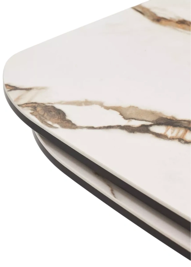 Обеденный раздвижной стол Mikkel 200, TL-188, испанская керамика, черный каркас 