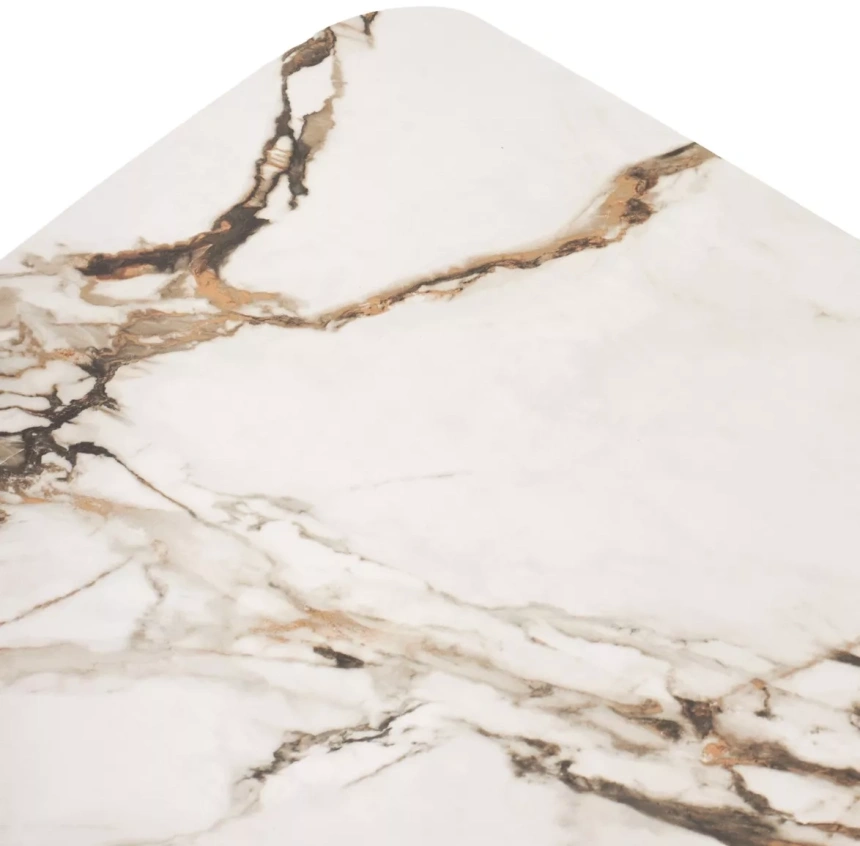 Обеденный раздвижной стол Mikkel 200, TL-188, испанская керамика, черный каркас 