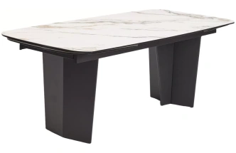 Обеденный раздвижной стол Mikkel 200, TL-188, испанская керамика, черный каркас 