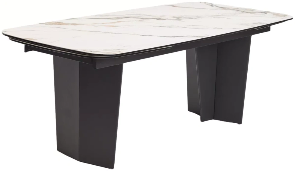 Обеденный раздвижной стол Mikkel 200, TL-188, испанская керамика, черный каркас 