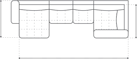 Диван модульный П-образный Мартин, Без задней ткани, Маборо 16 голубой