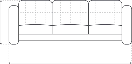Диван прямой Лортон 2, Tenerife curcuma